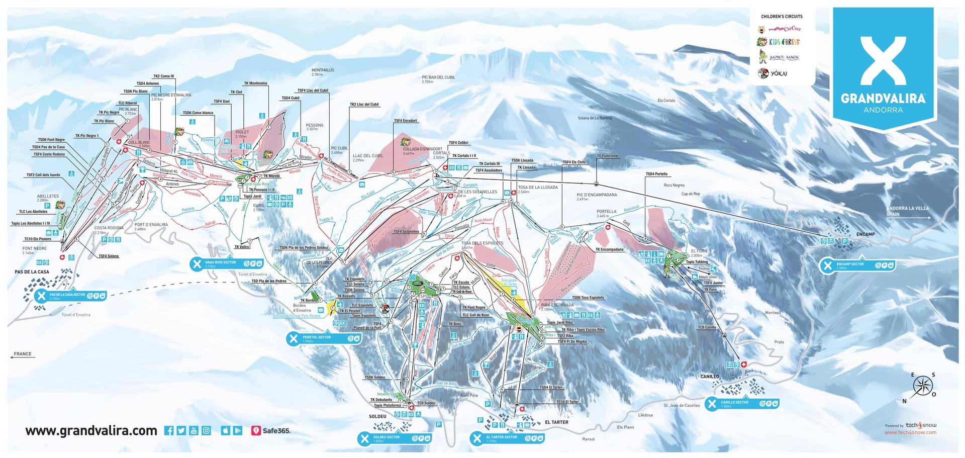 Grau Roig ski map