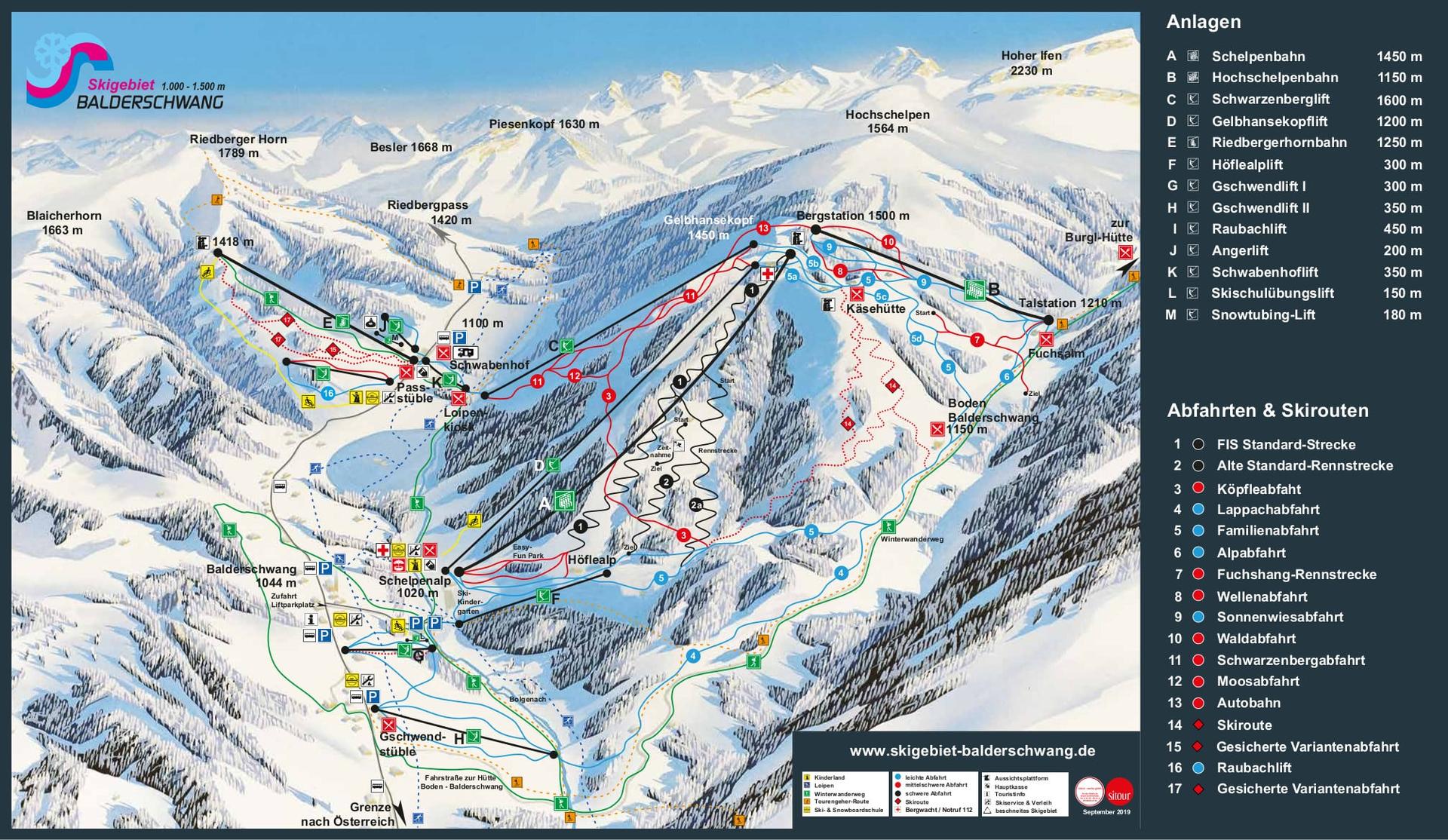 Balderschwang ski map